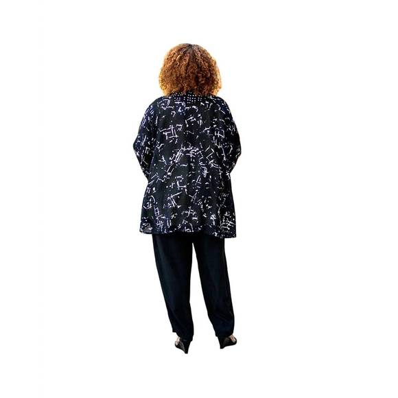 NEW ON THE PLUS SIDE edyth plus size jacket in black batik - Picture 2 of 2
